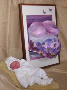 Mohnbauch mit Baby